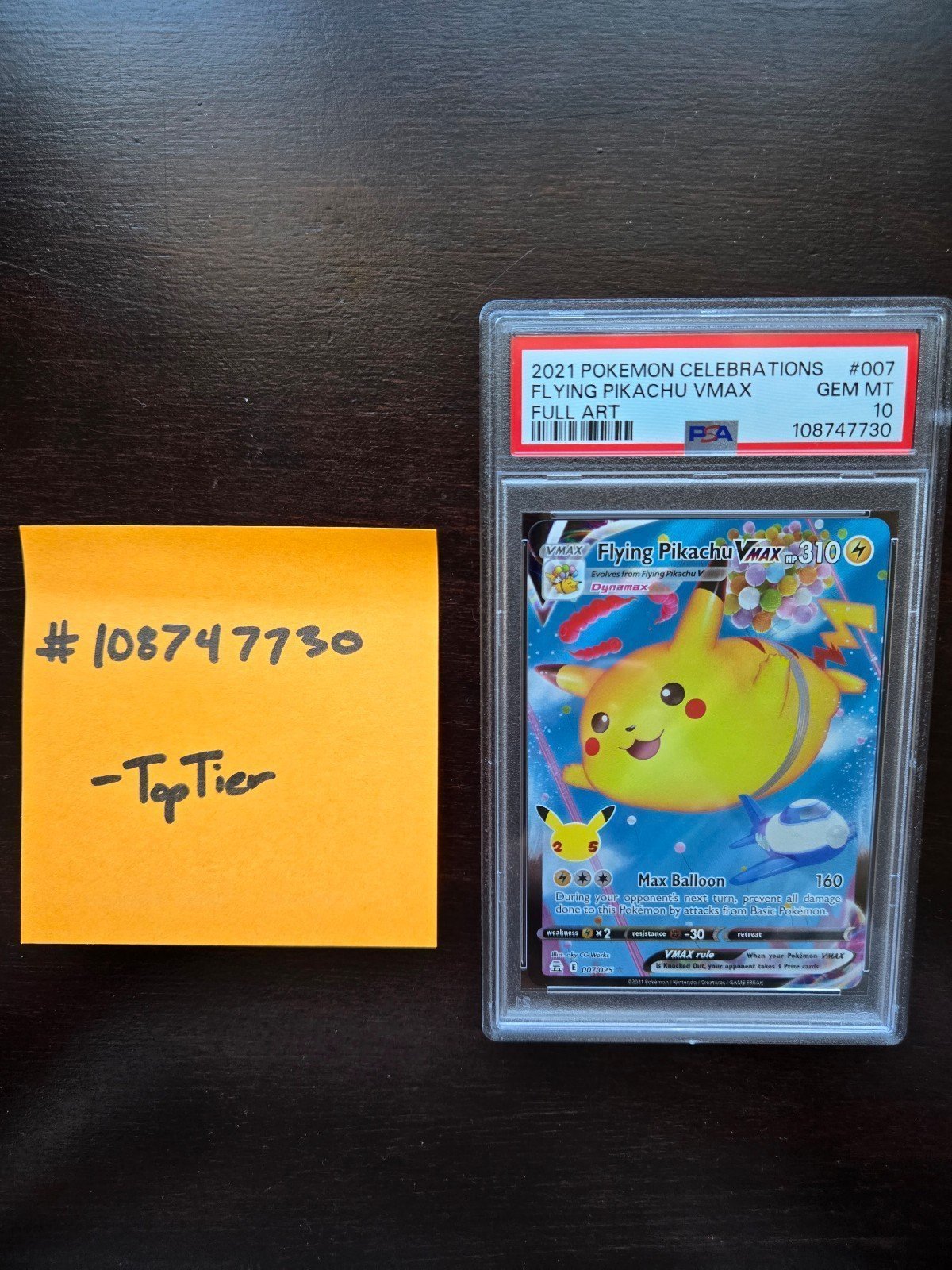 Celebrations Flying Pikachu Vmax - GEM MINT PSA 10