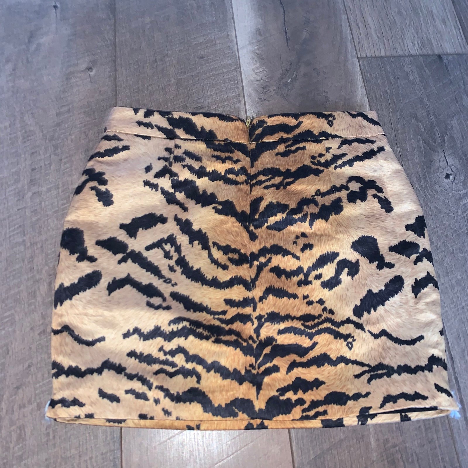 DSQUARED2 Tiger Animal Print Mini Skirt Burnt Orange Brown Black Size 10Y