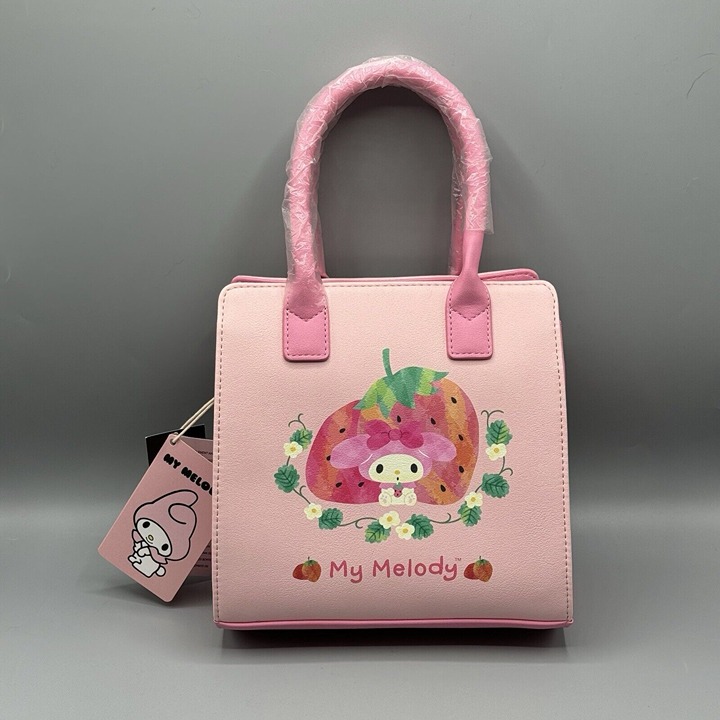 Loungefly My Melody Strawberries Pink Mini Satchel Purse Bag NEW