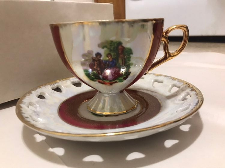 Imperial Cup Saucer Set 12 Pieces Peru Inca Art