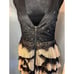 BKE Boutique zip front lace, tulle & beaded sleeveless T back halter top. Sz S
