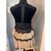 BKE Boutique zip front lace, tulle & beaded sleeveless T back halter top. Sz S