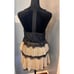 BKE Boutique zip front lace, tulle & beaded sleeveless T back halter top. Sz S