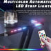 39 inch Small Gaming Desk with LED Lights & Power Outlet Carbon Fiber Black
