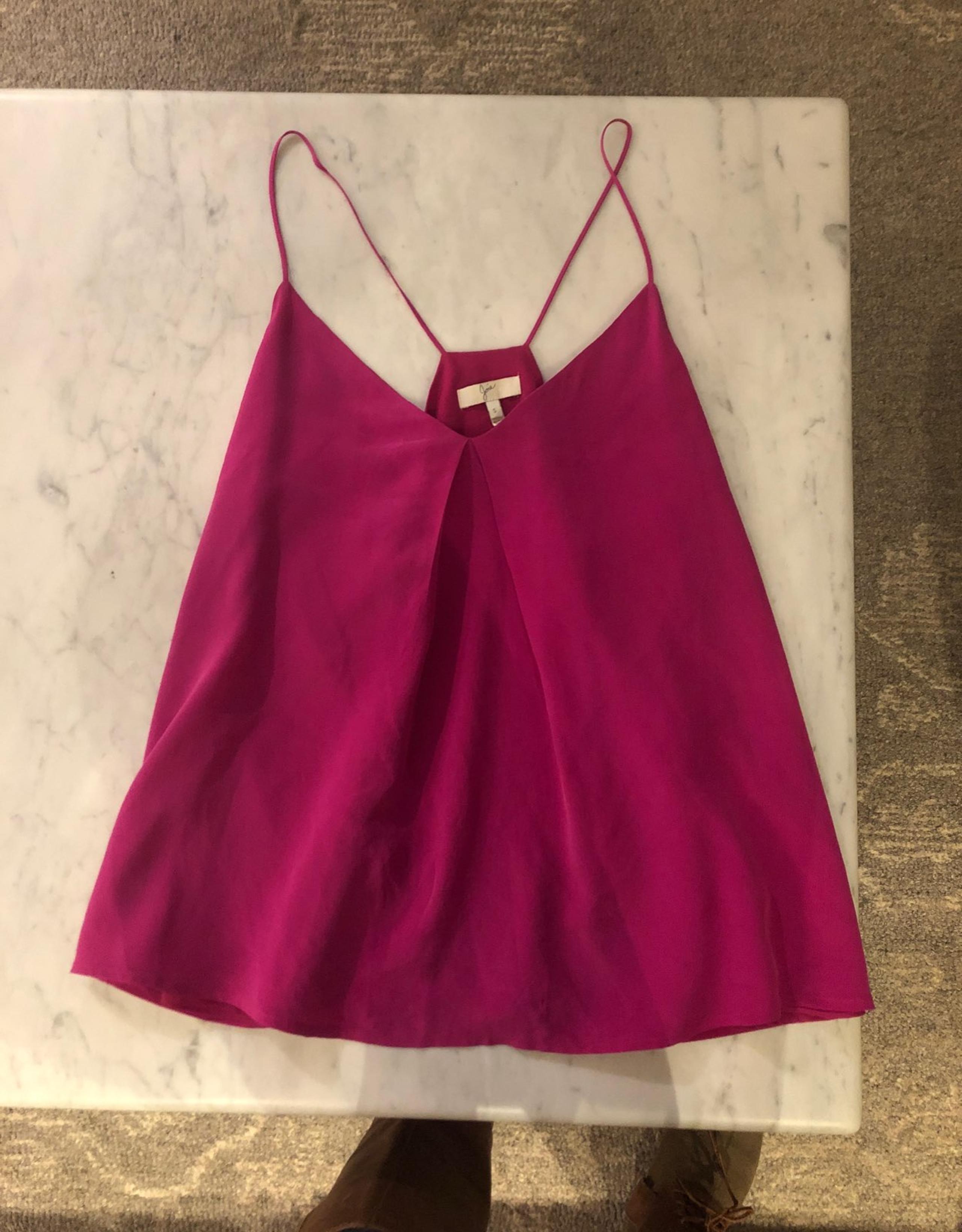 Joie dark hot pink tank top silk