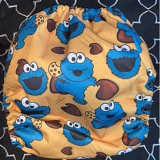 Cookie monster cloth diaper