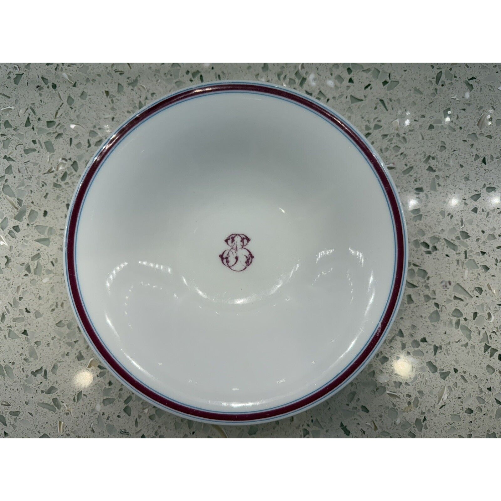 Vintage Footed Restaurant Ware Dish With Monogram from Paris Market Savannah, GA