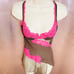 90s Victoria’s Secret Silk Lace & Mesh Hot Pink & Cocoa Babydoll Dress 34C