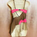 90s Victoria’s Secret Silk Lace & Mesh Hot Pink & Cocoa Babydoll Dress 34C