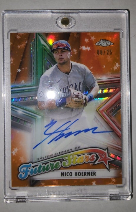 Nico Hoerner Signature - 2021 Topps Chrome Future Stars Orange Refractors