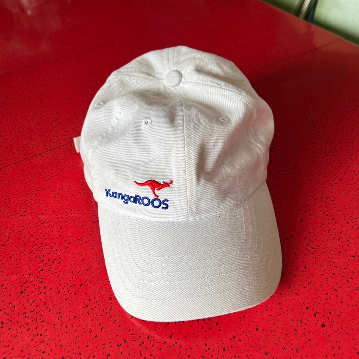 vintage KangaRoos white adjustable cap hat Kangol. Condition: great overall, co