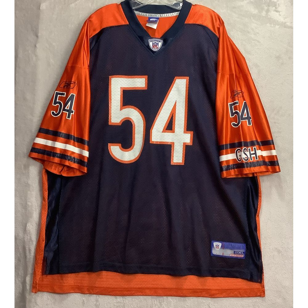 Vintage Reebok NFL Chicago Bears Jersey #54 Brian Urlacher Men's 2XL Tall
