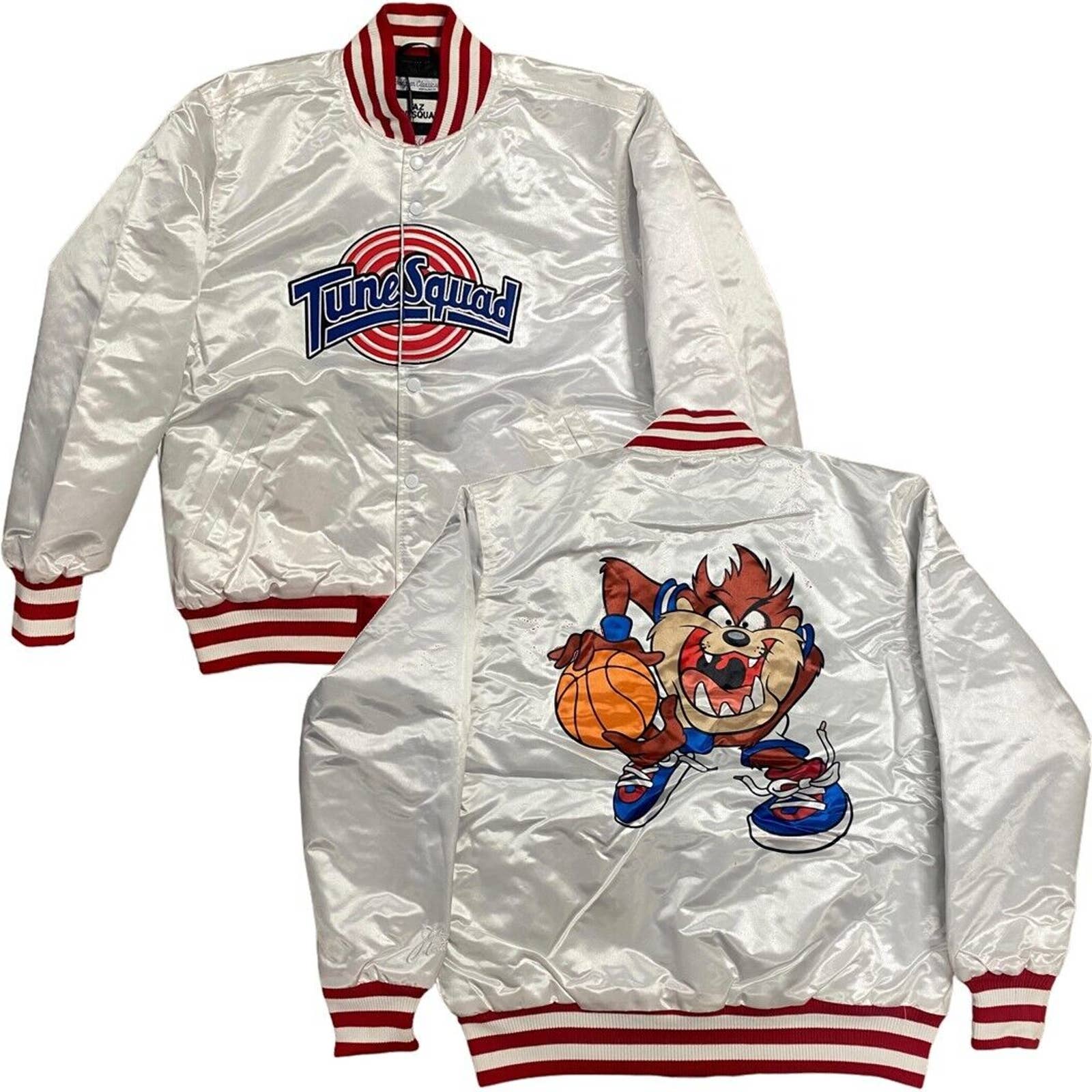 Tune Squad Taz Tasmanian Devil Men's Headgear Classics Embroidered Satin Jacket