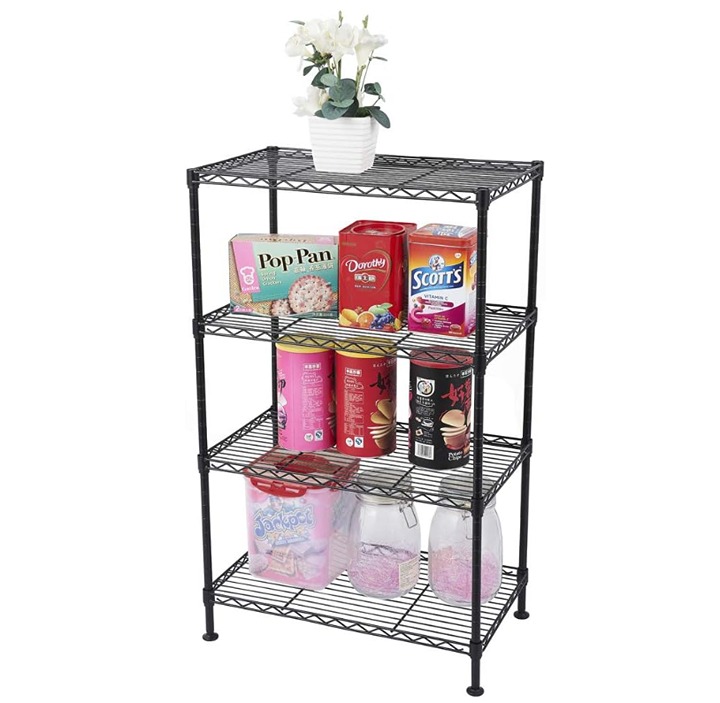 4-Tier Adjustable Storage Shelves,Wire Shelving Units Metal Storage Rack