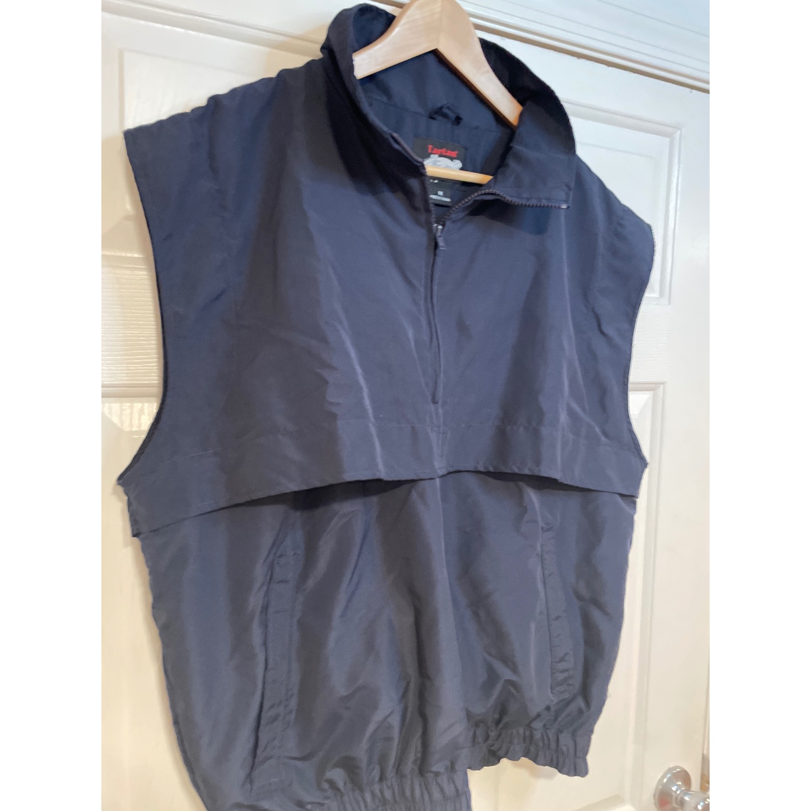 Vintage Tartan Golf Vest Windbreaker Sleeveless Jacket Mesh Water Repellent M L