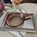 Vintage Corning Vision Amber Glass Skillet Pan w waffle grid. 10” x 2” EUC