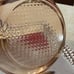 Vintage Corning Vision Amber Glass Skillet Pan w waffle grid. 10” x 2” EUC