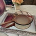 Vintage Corning Vision Amber Glass Skillet Pan w waffle grid. 10” x 2” EUC