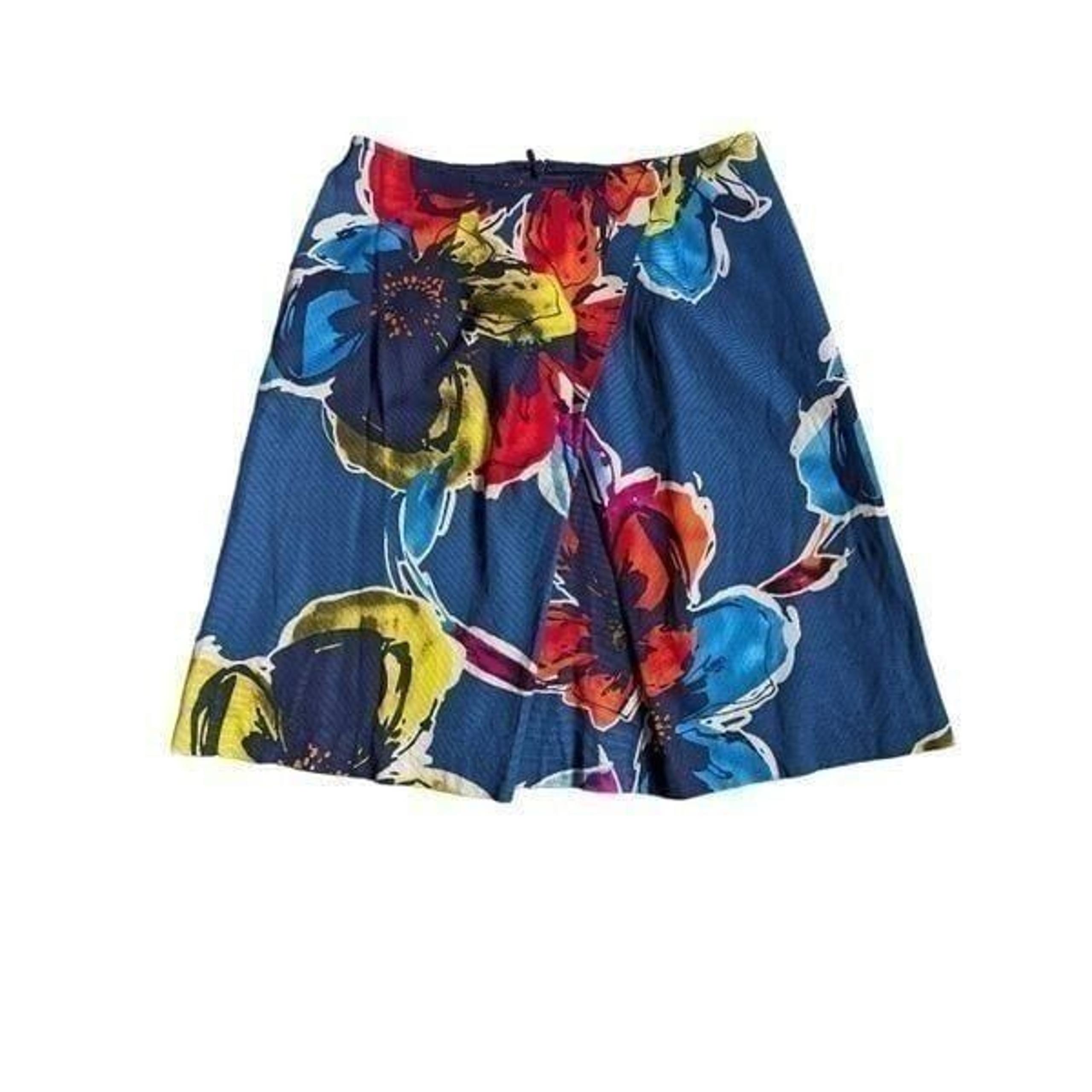Trina Turk floral multi color skirt size 0
