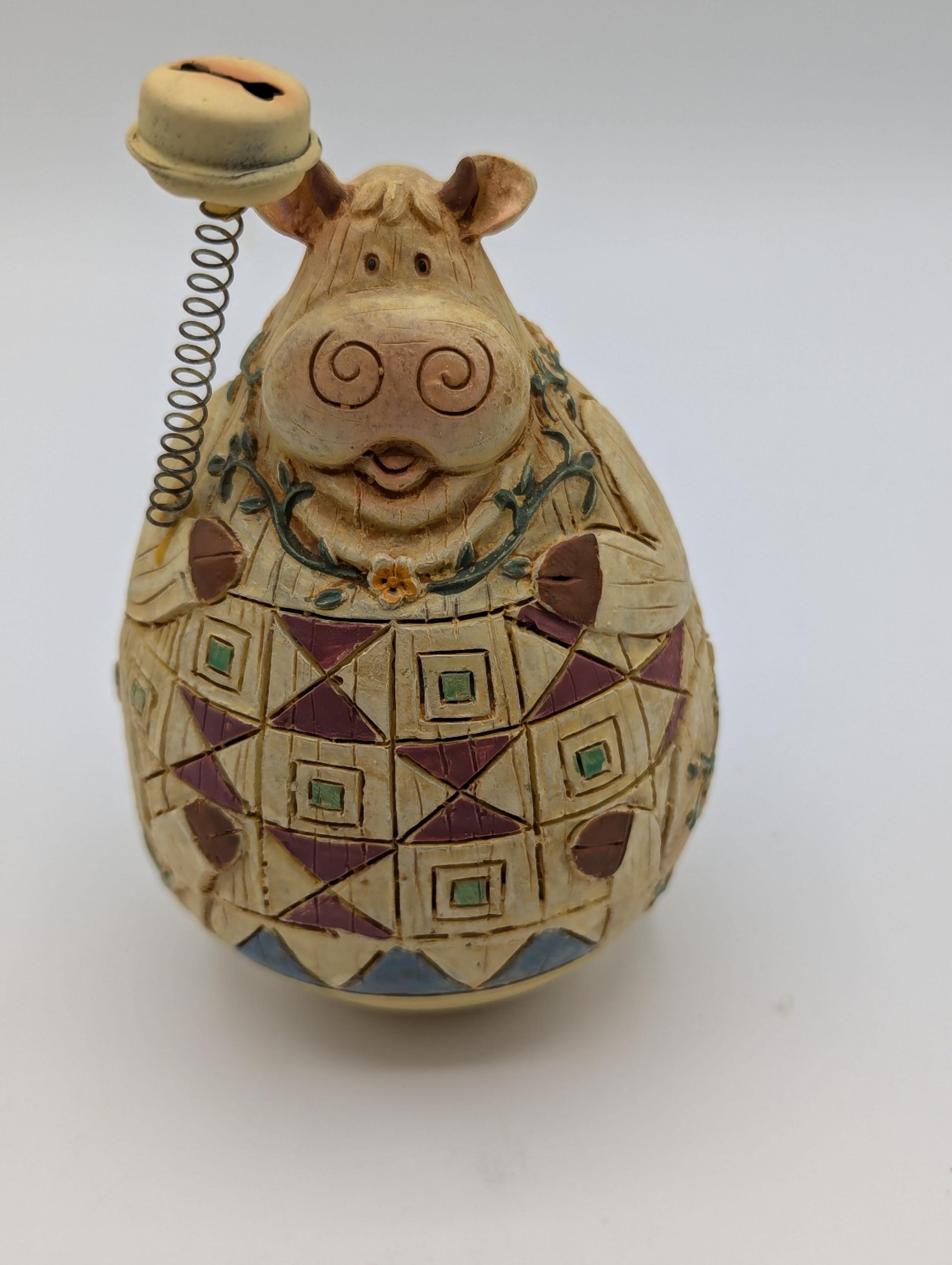 Vintage Wobbly Cow with Bell Jim Shore