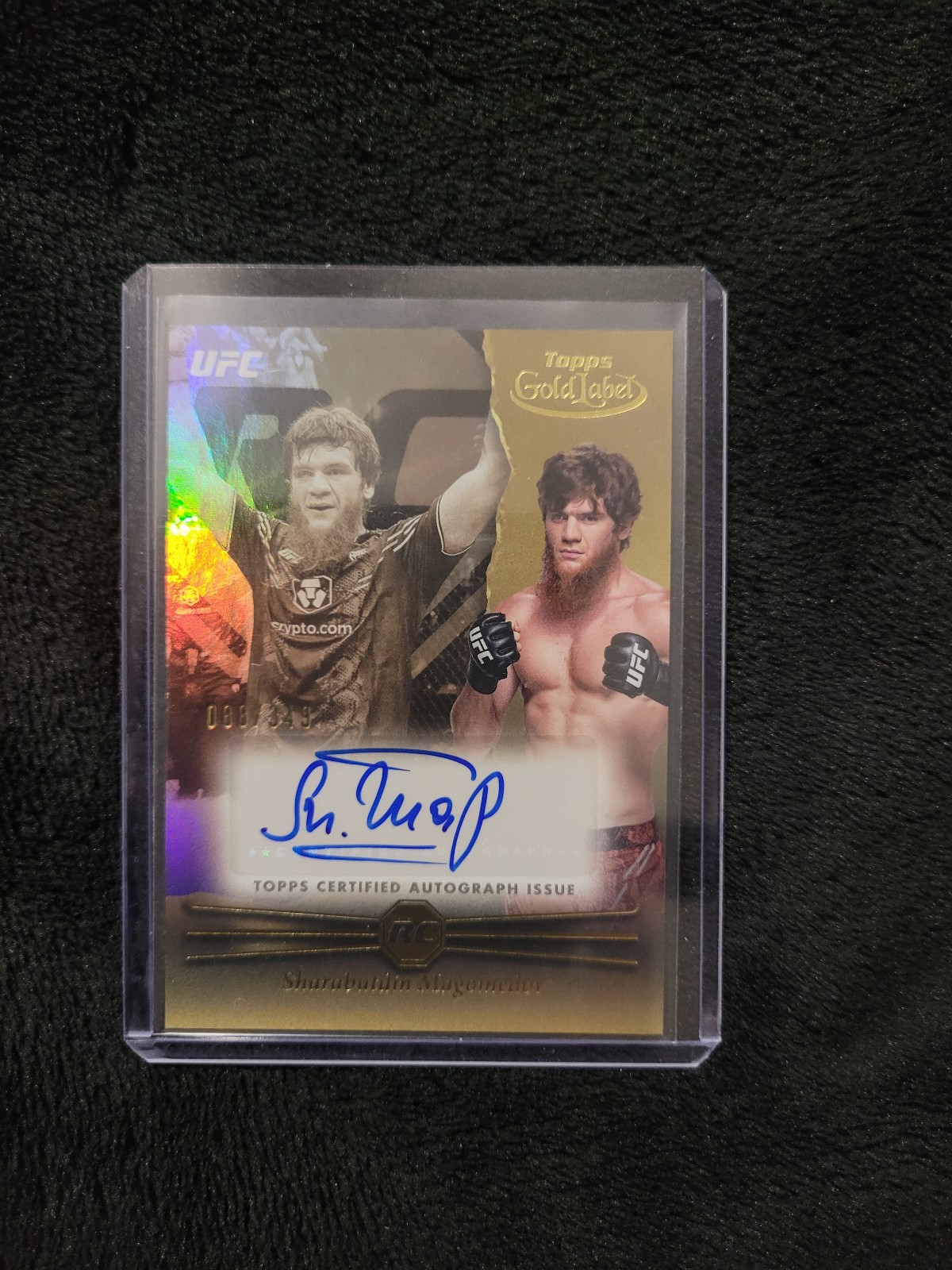 UFC TOPPS GOLD LABEL SHARABUTDIN MAGOMEDOV ROOKIE AUTOGRAPH NUMBERED /349