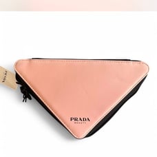 Prada Beauty Pink and Black Pouch Makeup Travel Bag