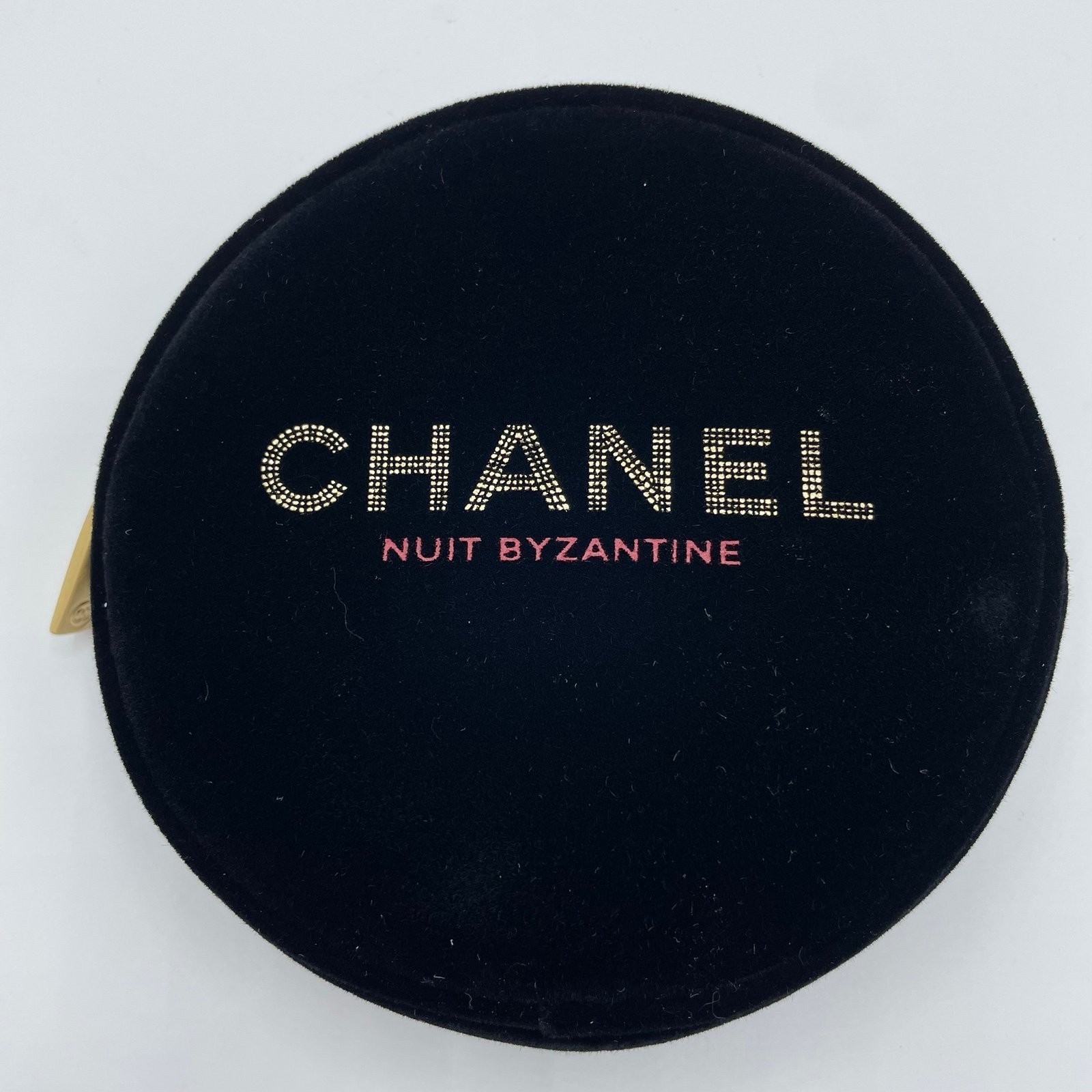 Chanel Beauty Nuit Byzantine Velvet Round Pouch- Black