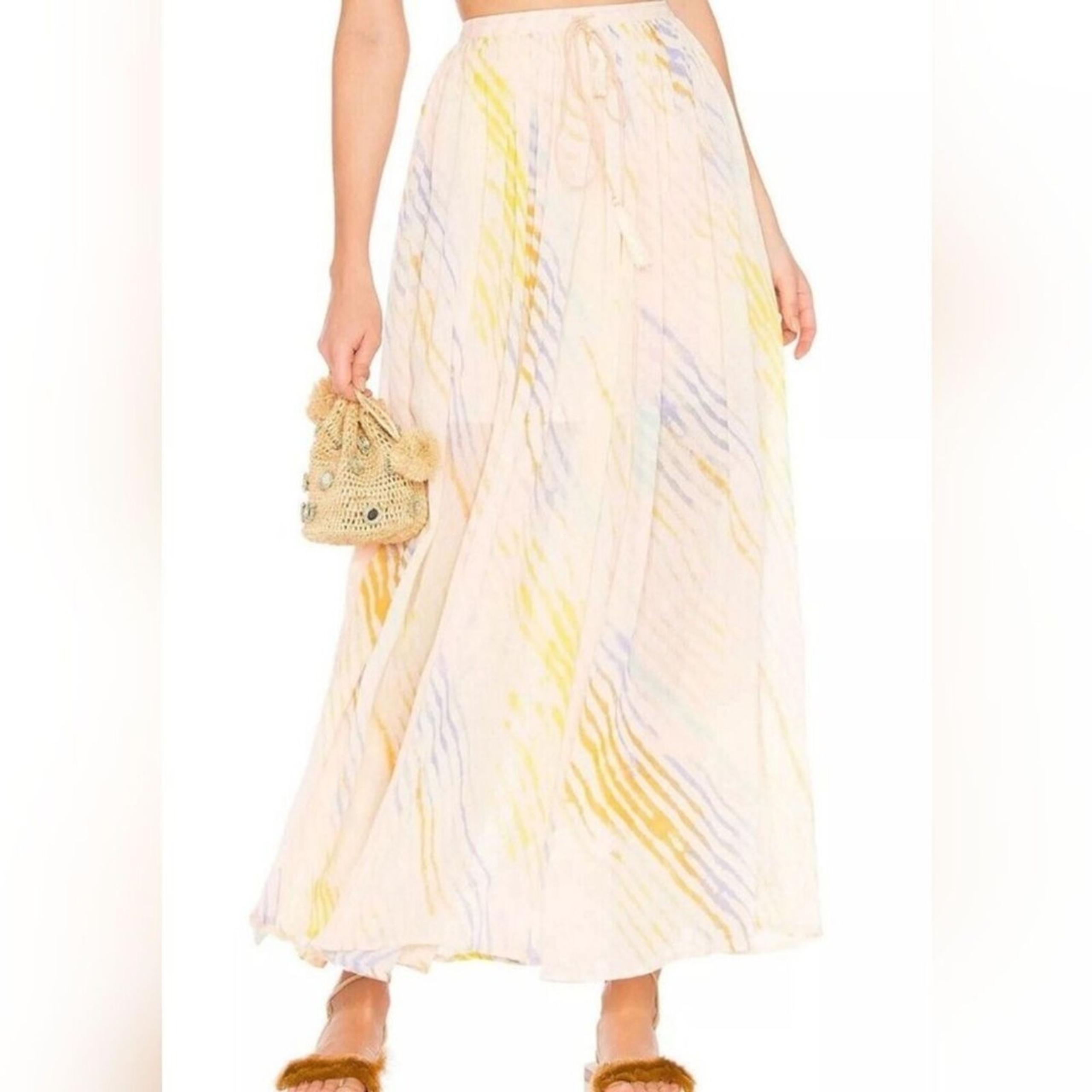 Free People True To You Pink Pastel Maxi Skirt Women's Size XS Fairy Whimsy
