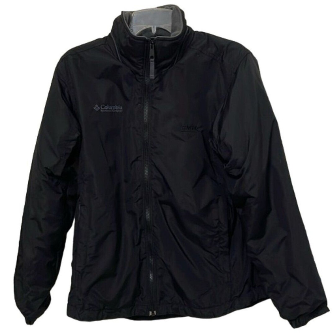Columbia Black Full Zip Jacket Womens Size Medium Fleece Lined Winter
