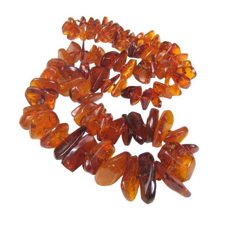 Natural Baltic Amber Beaded Necklace 36 inch Hand Knotted Strand Multi Colored