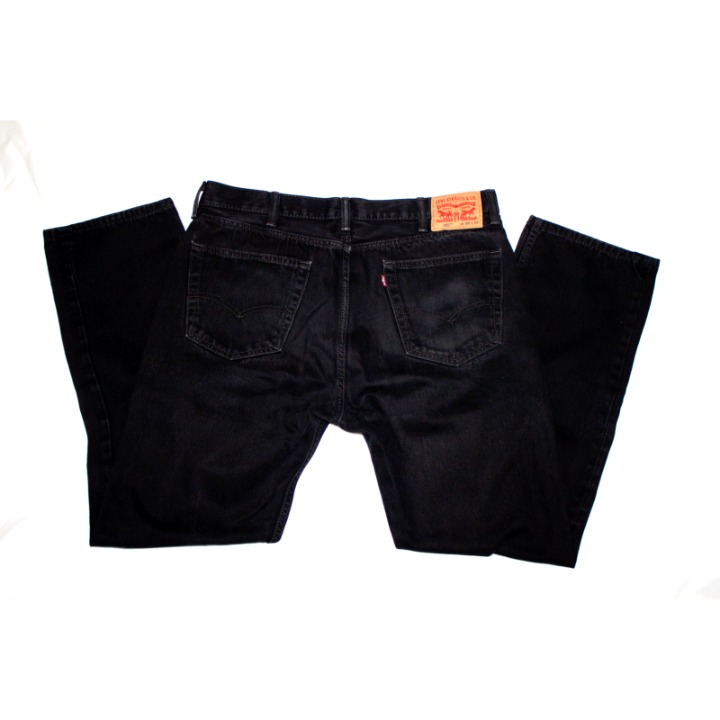 Levi's 505 Regular Fit Men's Black Jeans Size W 38 L 34