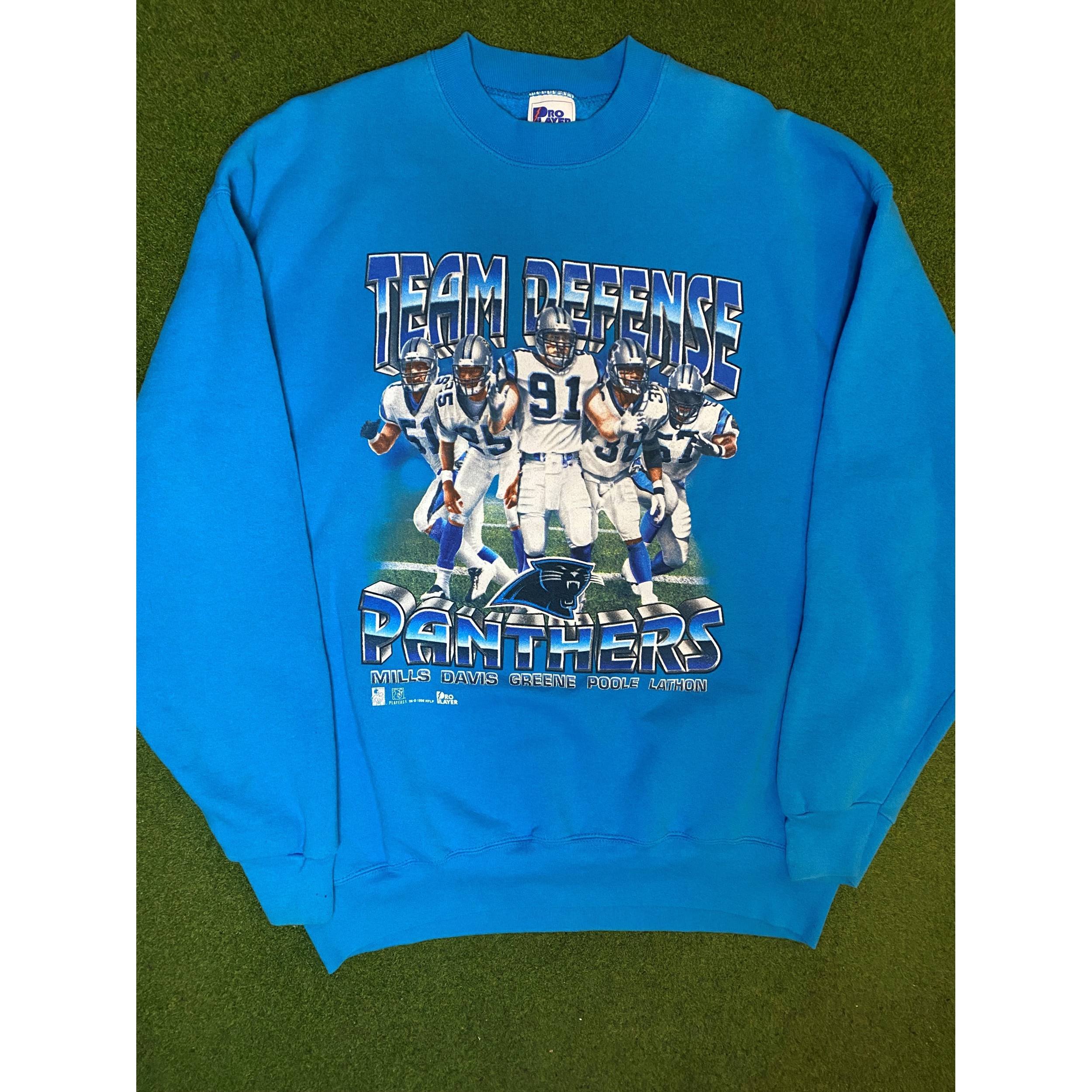 1996 Carolina Panthers - Team Defense - Vintage NFL Player Sweatshirt (2XL)