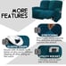 Reclining Love Seat Cover, 48 - 65 L, 6-Piece Velvet Stretch Loveseat