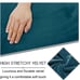 Reclining Love Seat Cover, 48 - 65 L, 6-Piece Velvet Stretch Loveseat