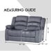 Reclining Love Seat Cover, 48 - 65 L, 6-Piece Velvet Stretch Loveseat