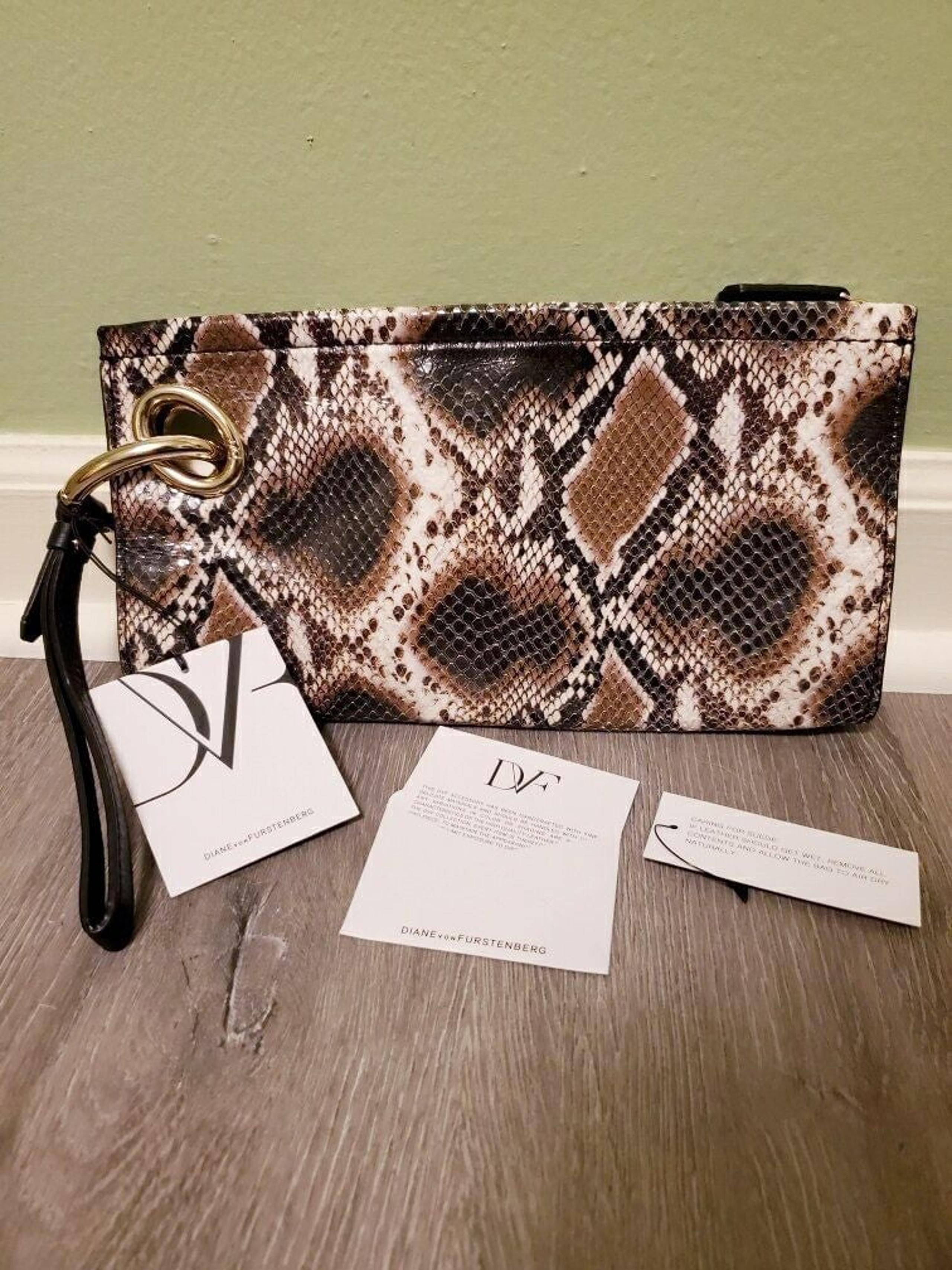 Diane von Furstenberg Snakeskin Clutch