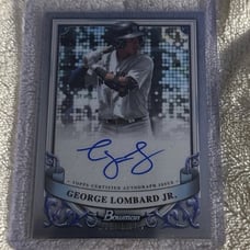 2024 Bowman Sterling - Prospect On Card Autograph George Lombard Jr #PA-GL (RC)