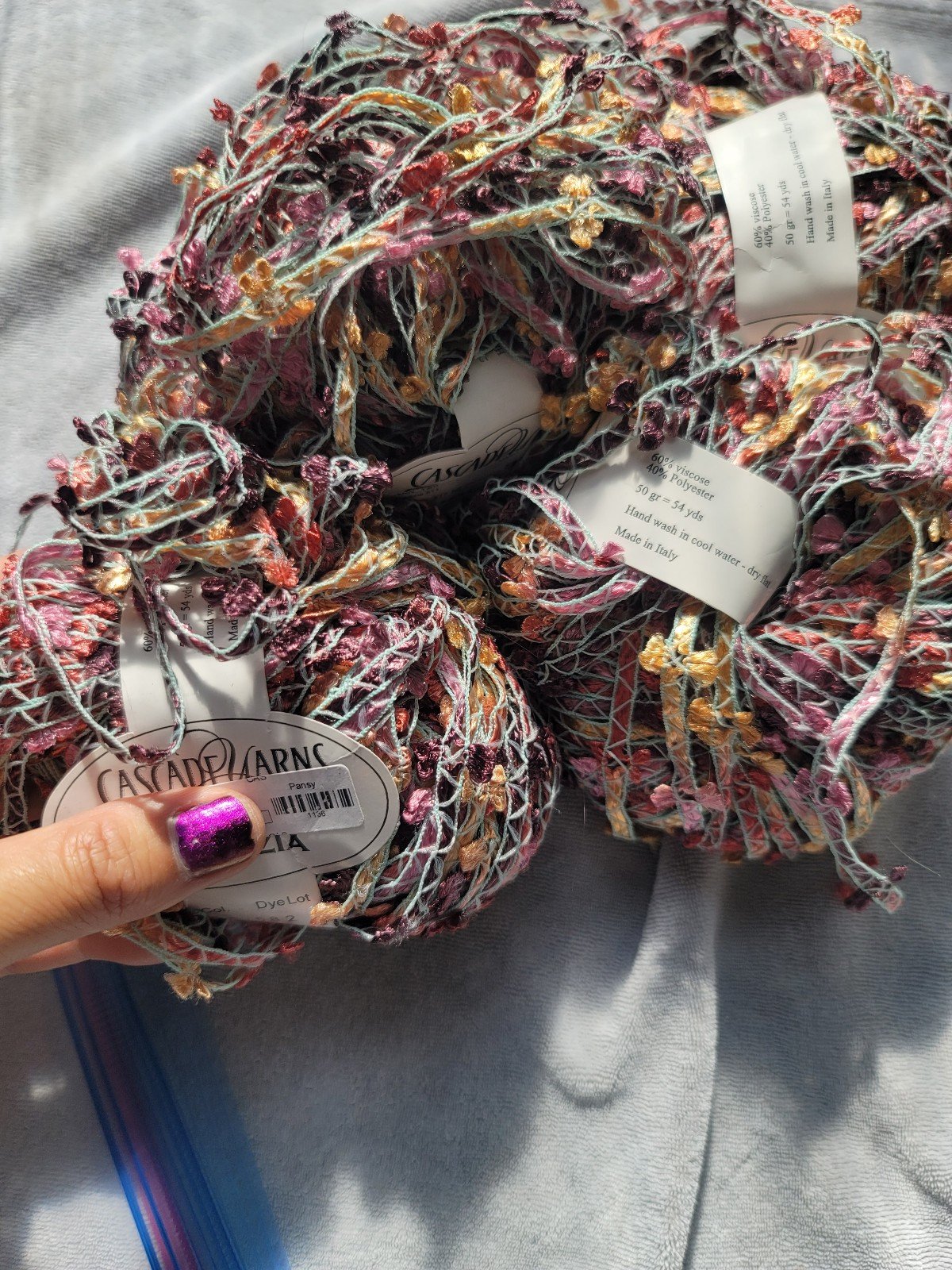 Luxury Cascade Yarn Ribbon 4 balls