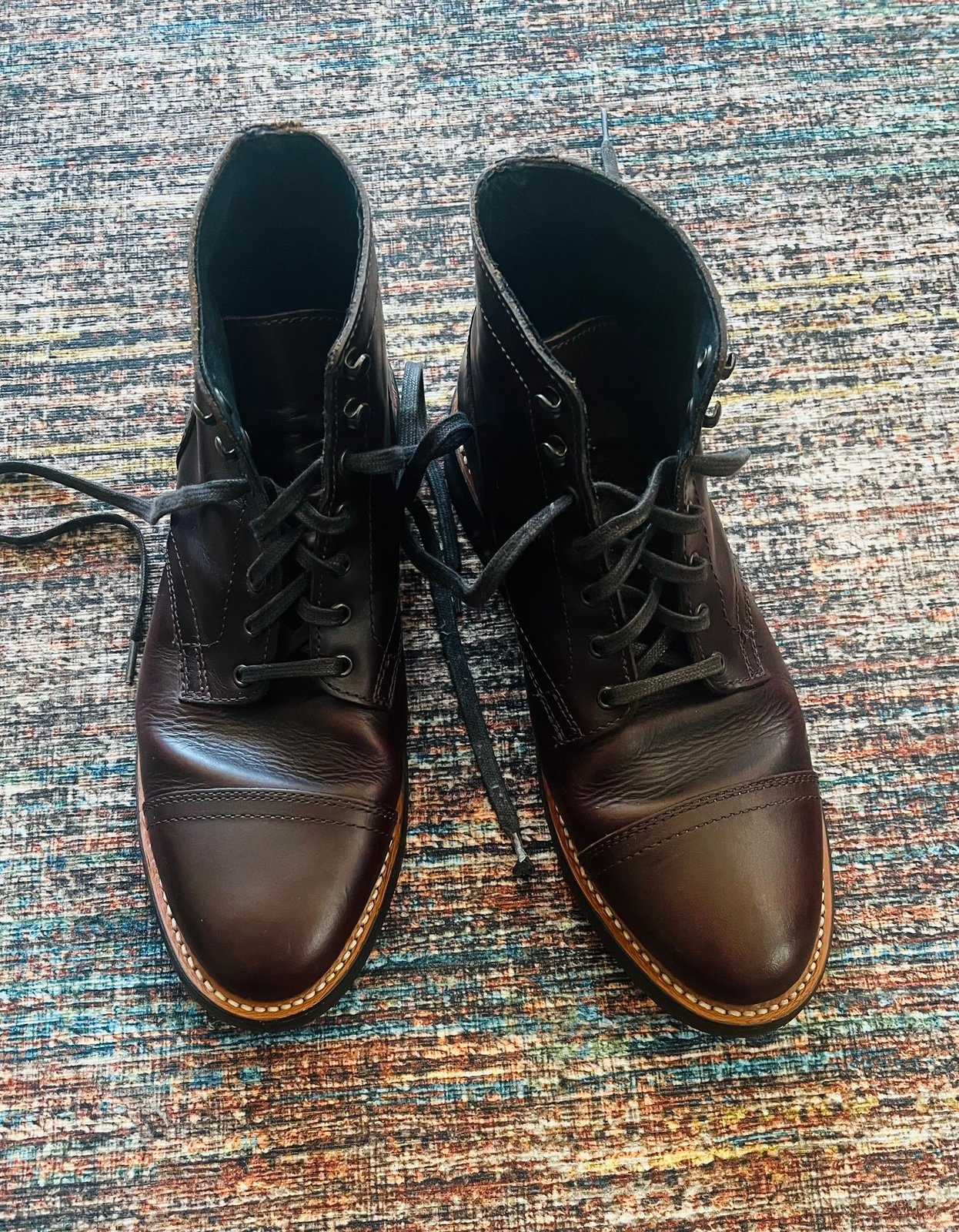 Men’s Size 9W Thursday Boot Company Leather Boots Lace Up Worn Once Casual Wide