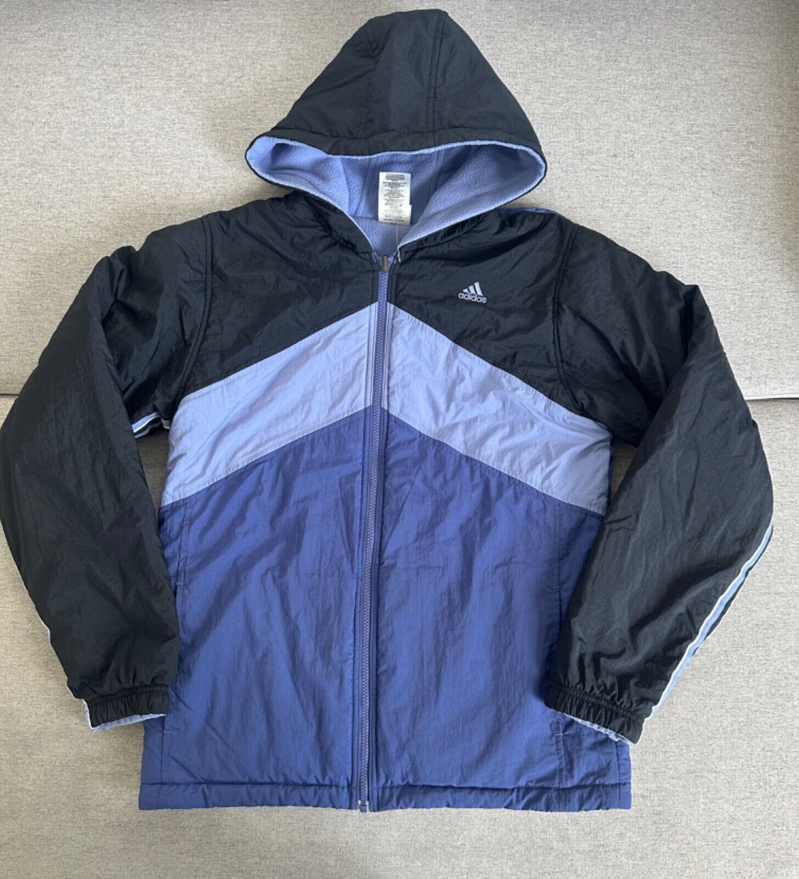 VINTAGE Adidas Winter Jacket Women’s Size XL Fleece Lined Blue Puffer