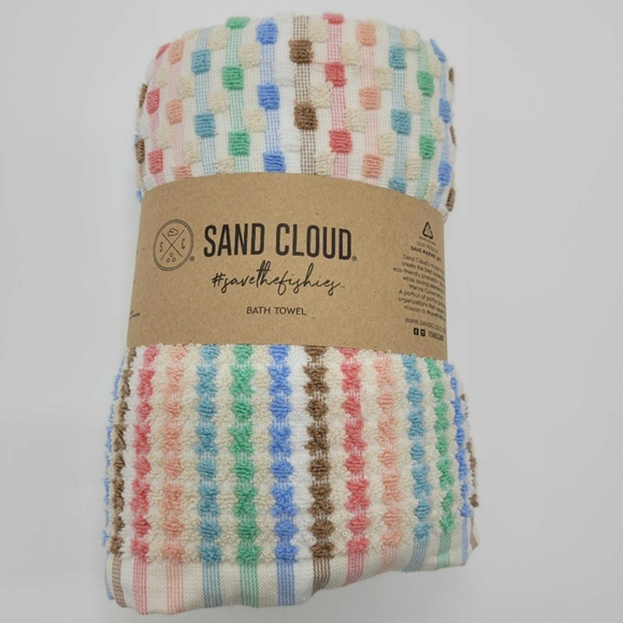 Sand Cloud Bath Towel Organic Turkish Cotton Textured Multicolor NEW