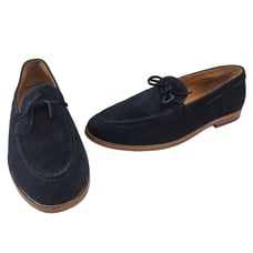 Bobbies Paris Men's Le Sicilien Blue Suede Leather Loafer sz 44 US 11 195 Basic