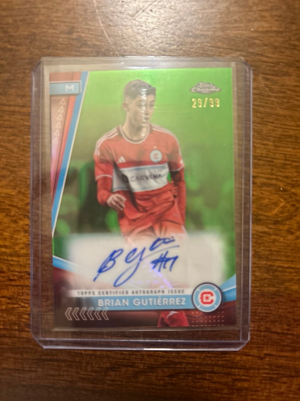 Topps Crome mls 2024 signed /99 Gutierrez