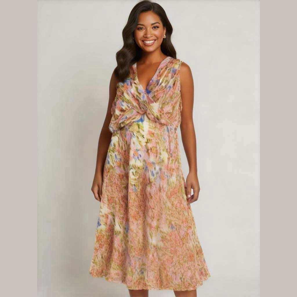Women's Unbranded Floral Dress Multicolor Size Unknown SKU164