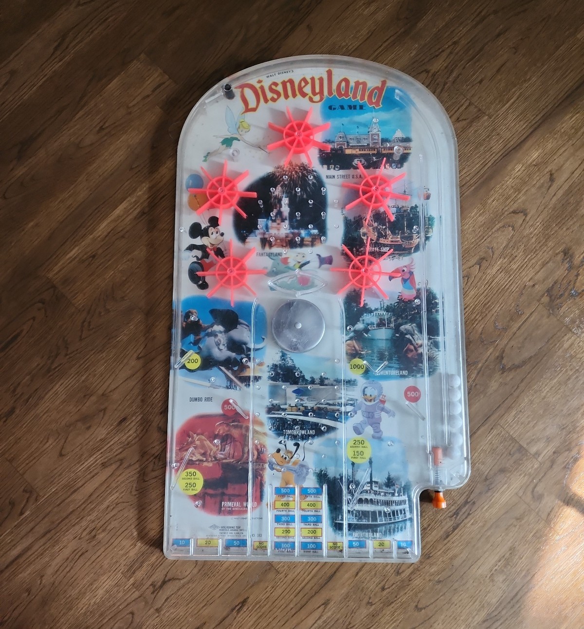 Vintage WALT DISNEY DISNEYLAND GAME Tabletop Pinball Game WOLVERINE TOYS No.163