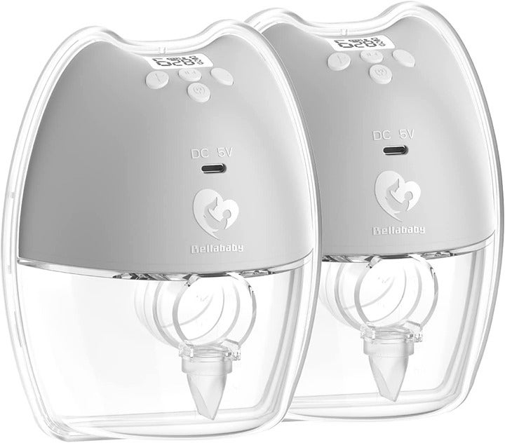 Bellababy Double Wearable Breast Pump (Gray-2Pcs)