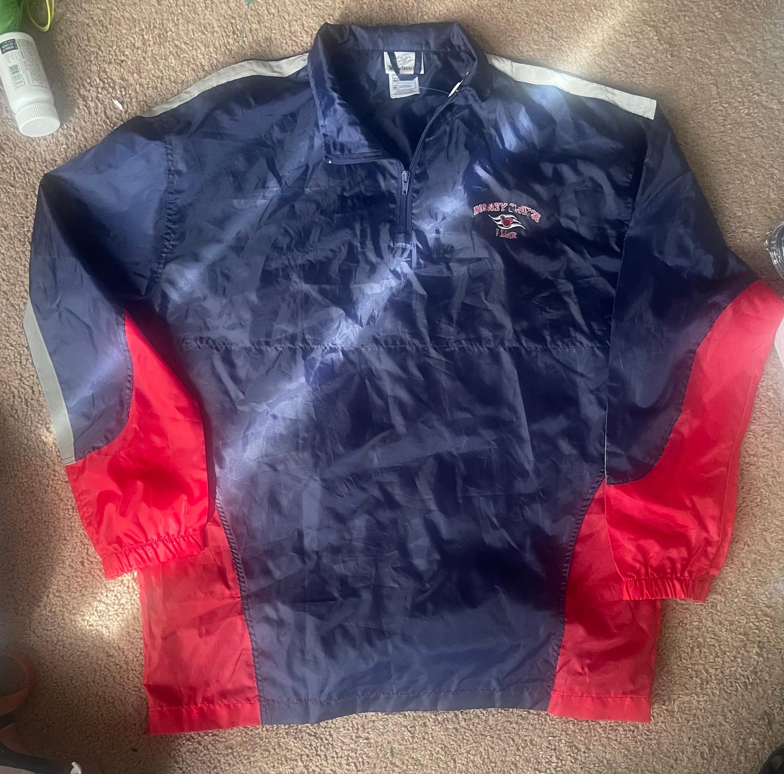 Disney Cruise Line Mens Unlined Pullover Windbreaker Jacket Size Medium / Large