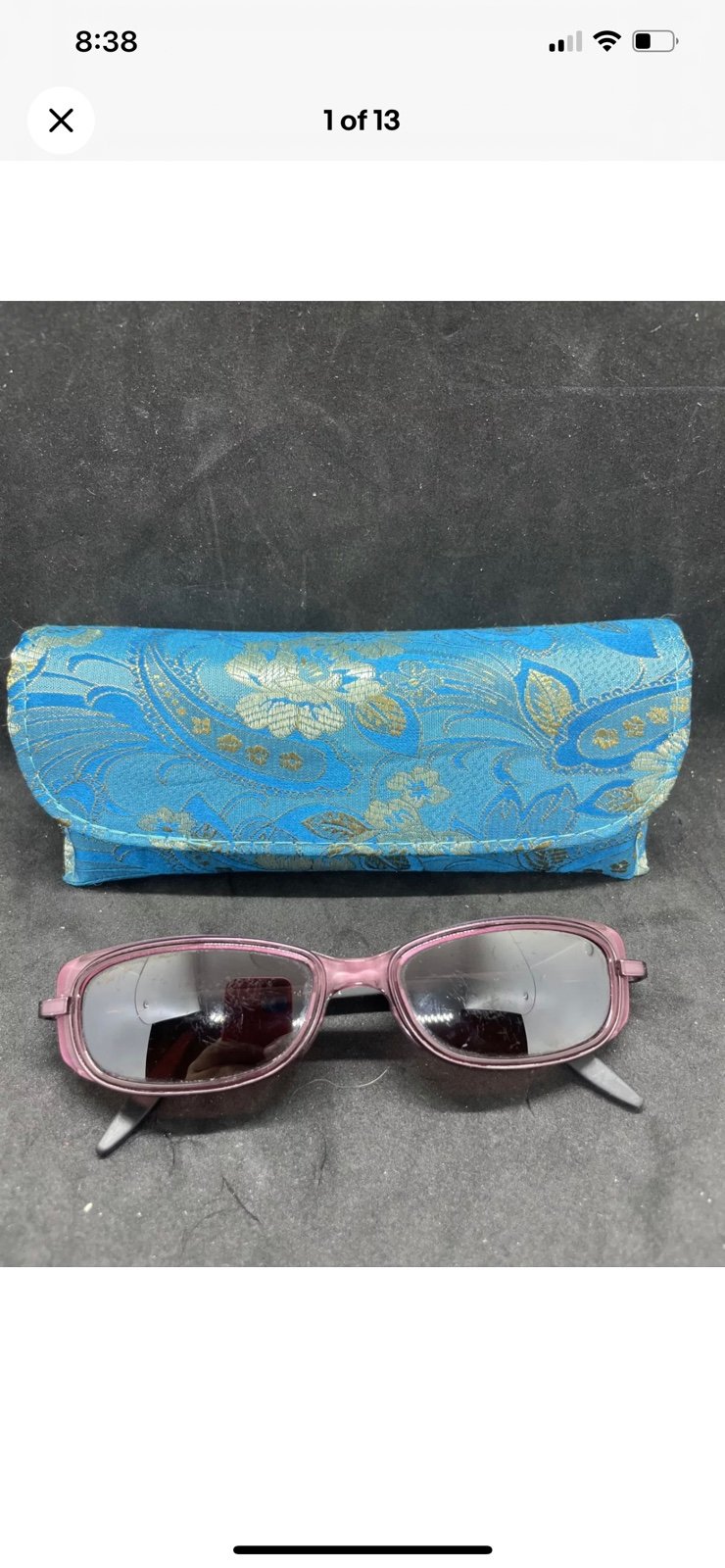 MAUI JIM MJ-116-04 KAPA Purple Plastic Metal Rectangular Sunglasses Italy Check