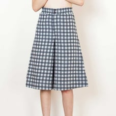 Ace & Jig Willard Pant Tourist Knee Length Crop Wide Leg Culottes Blue NWT M