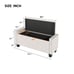Velvet Storage Ottoman Bench - Beige